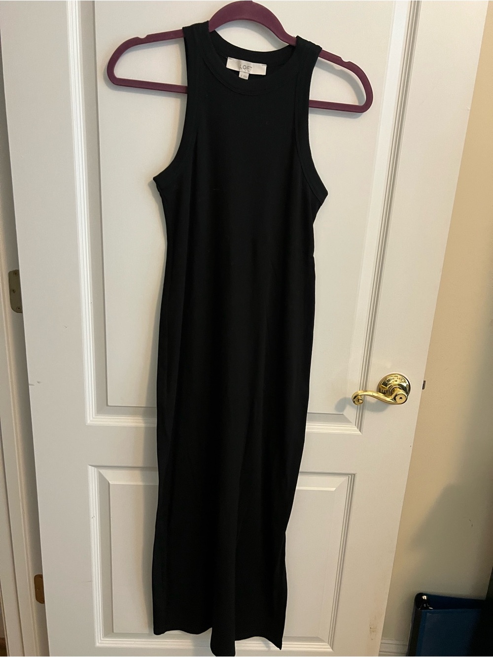 LOFT Black Sleeveless Maxi Dress